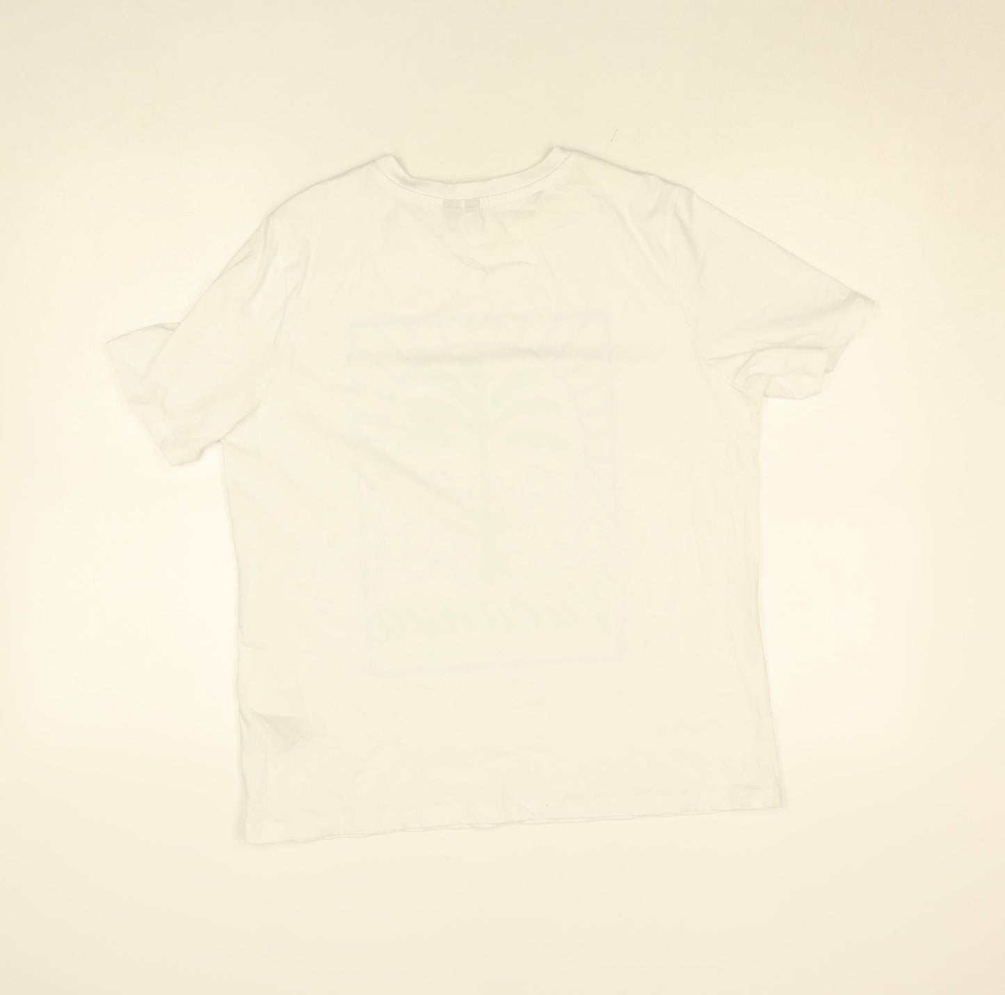 Womens UK Size S Pieces White Basic T-Shirt