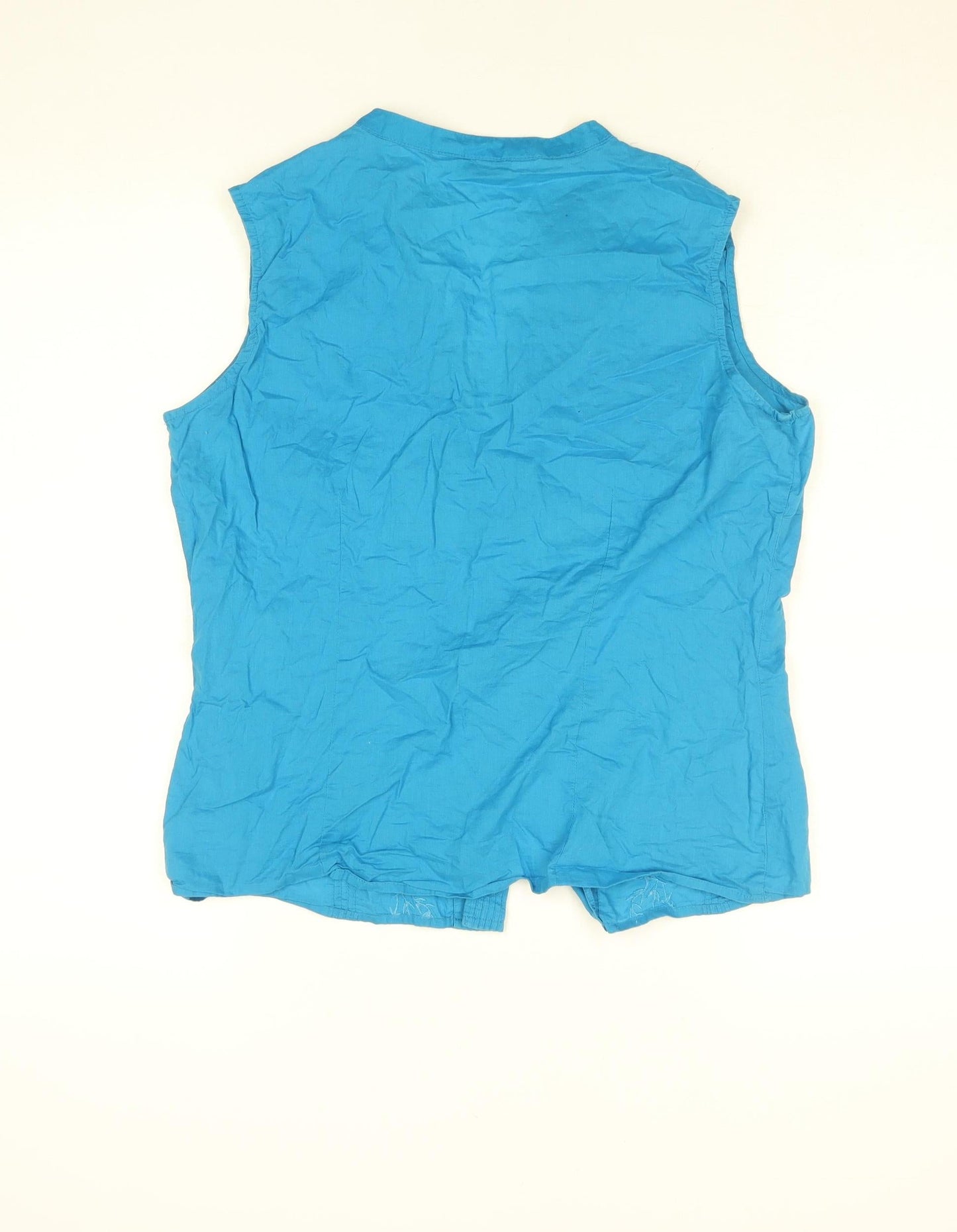 Womens UK Size 12 Sasha Blue Tunic Blouse