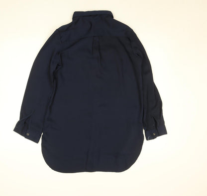 Womens UK Size M Zudio Blue Basic Button-Up