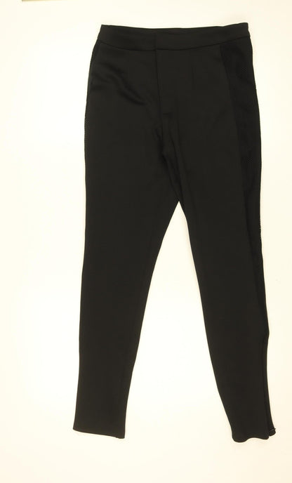 Womens UK Size 10 Love Label Slim Fit Leggings Black Trousers