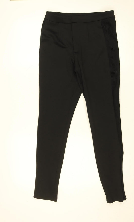 Womens UK Size 10 Love Label Slim Fit Leggings Black Trousers