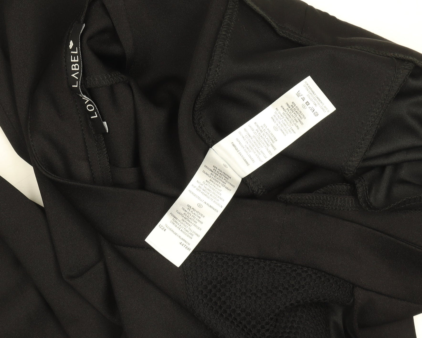 Womens UK Size 10 Love Label Slim Fit Leggings Black Trousers
