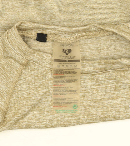 Women's Best Beige XS Cropped Long Sleeve Gym Top