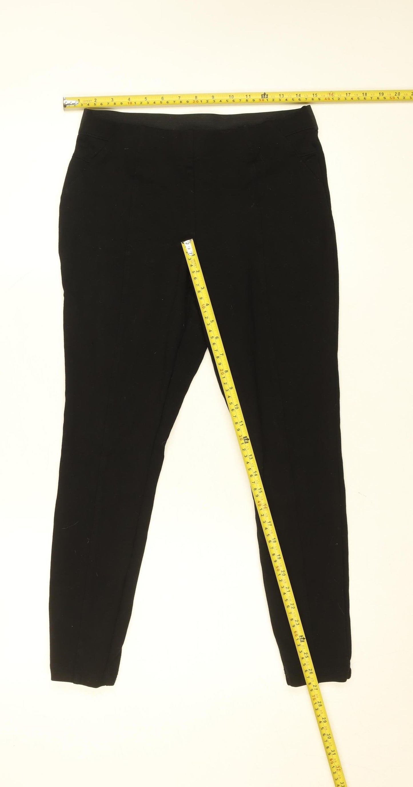 Dunnes Stores Women’s Black Cotton Stretch Leggings Size 12