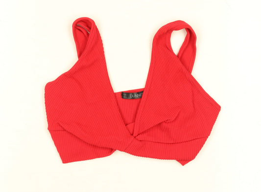 Womens UK Size XS Dunnes Stores Red Cropped Tank