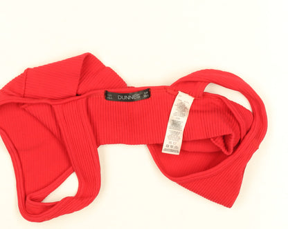 Womens UK Size XS Dunnes Stores Red Cropped Tank