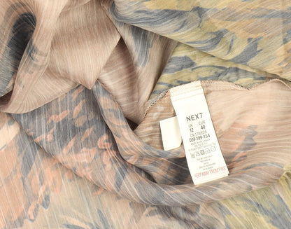 Womens UK Size 12 NEXT Brown Tunic Blouse