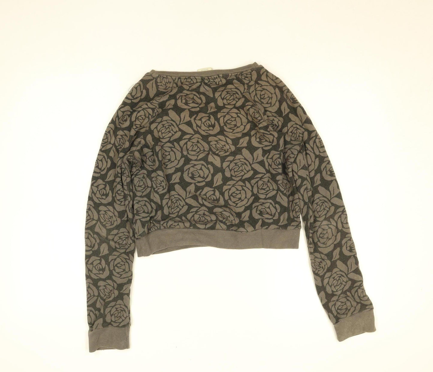 Womens UK Size S Abercrombie & Fitch Brown Cropped T-Shirt