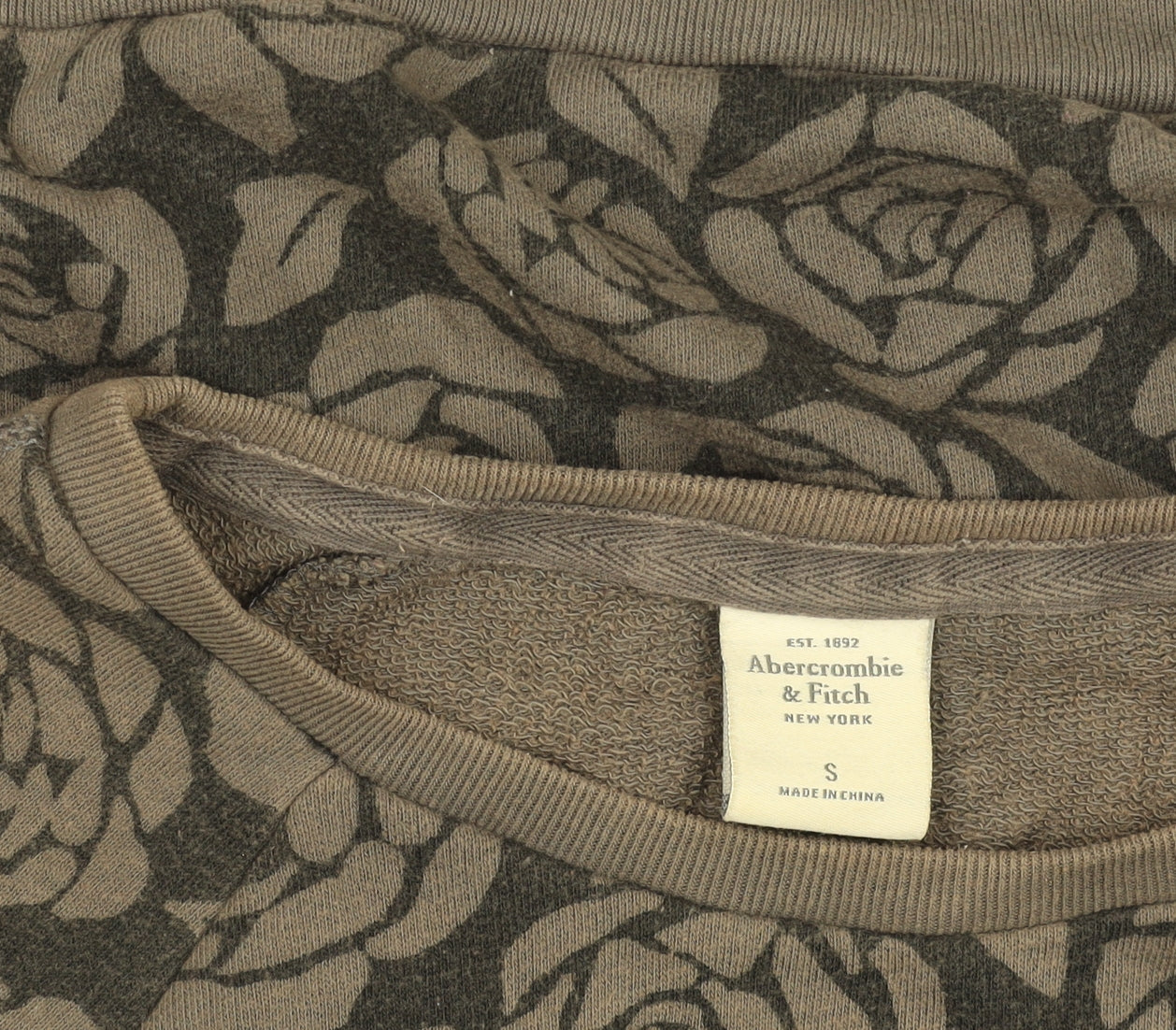 Womens UK Size S Abercrombie & Fitch Brown Cropped T-Shirt