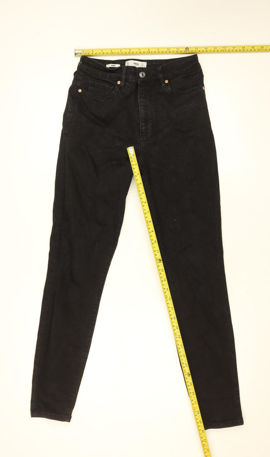 Womens UK Size 10 MNG Slim Fit Skinny Black Jeans