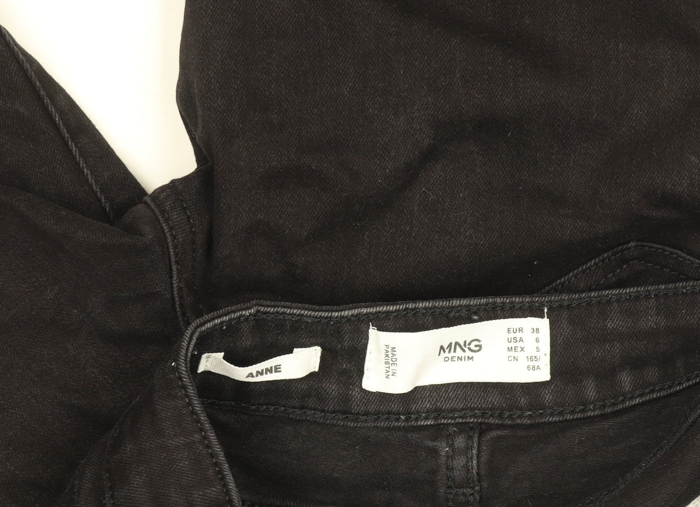 Womens UK Size 10 MNG Slim Fit Skinny Black Jeans