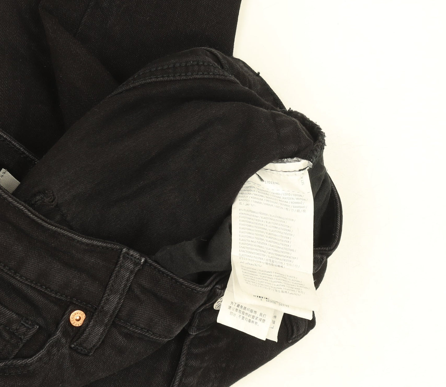 Womens UK Size 10 MNG Slim Fit Skinny Black Jeans