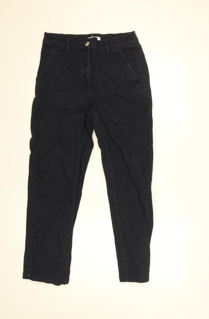 Womens UK Size 10 H&M Regular Fit Straight Black Jeans