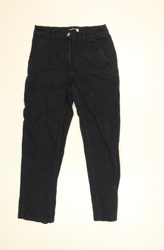 Womens UK Size 10 H&M Regular Fit Straight Black Jeans