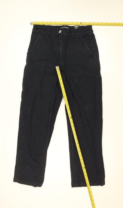 Womens UK Size 10 H&M Regular Fit Straight Black Jeans