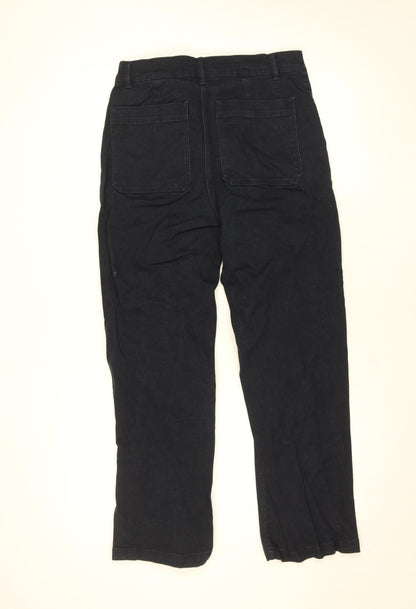 Womens UK Size 10 H&M Regular Fit Straight Black Jeans