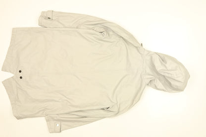 New Look Womens Beige Hooded Waterproof Mid-Length Jacket Size 8