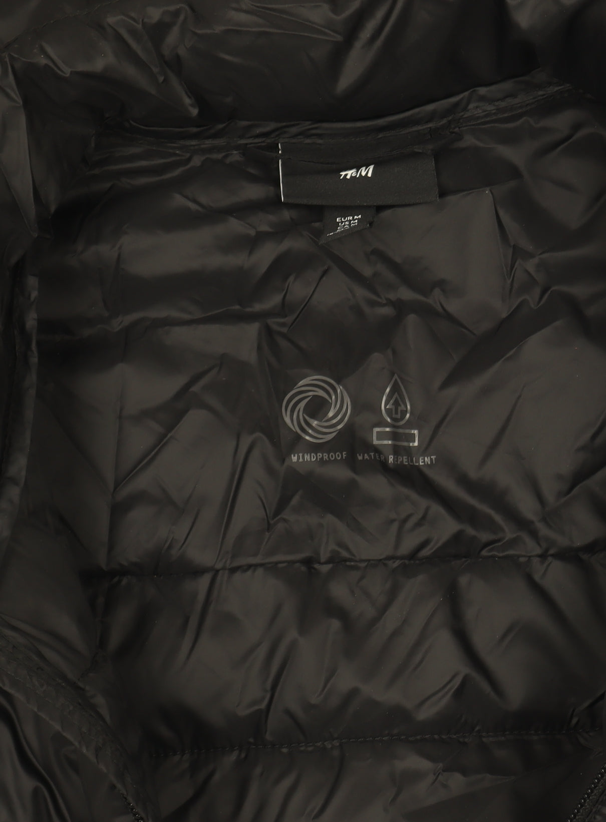 Womens UK Size 12 H&M Black Puffer Jacket