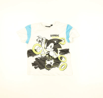 Boys UK Size 6-7 Years Primark White Basic T-Shirt