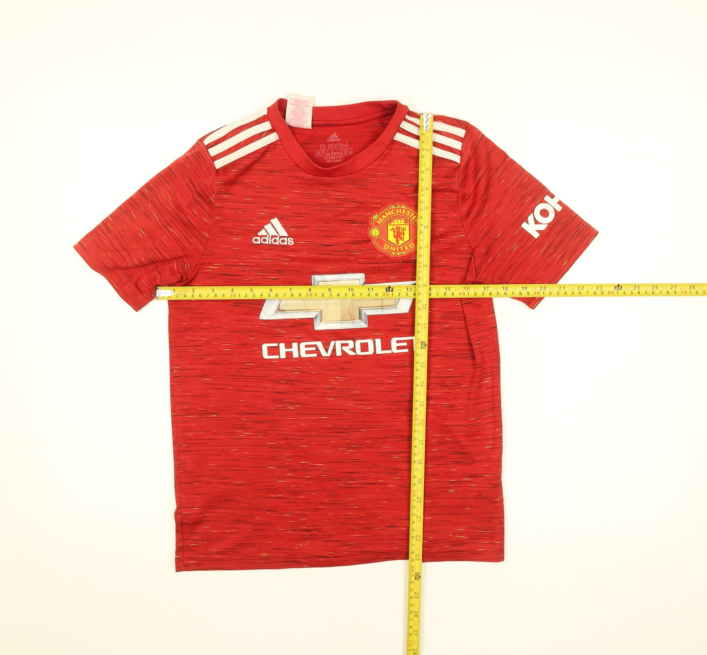 Adidas Boys Red Manchester United Football Shirt 13-14 Years Jersey T-Shirt