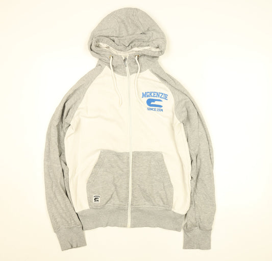 Mens UK Size S McKenzie Grey Full Zip Hoodie
