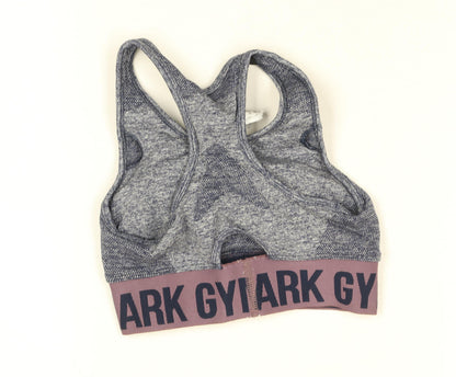Gymshark Womens Blue XS Seamless Sports Bra Racerback Medium Support