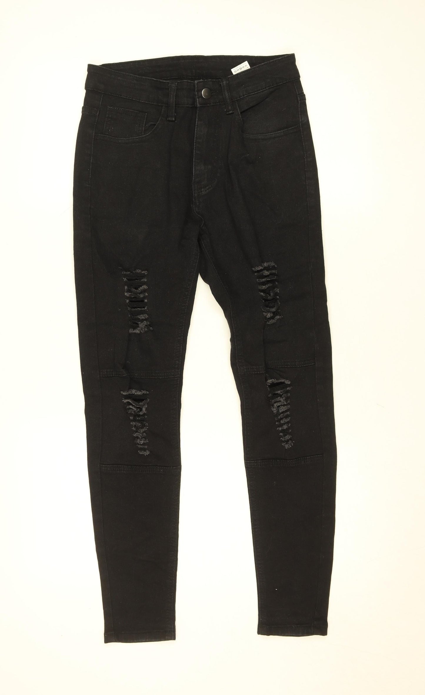 Womens UK Size 28 Manfinity Slim Fit Skinny Black Jeans