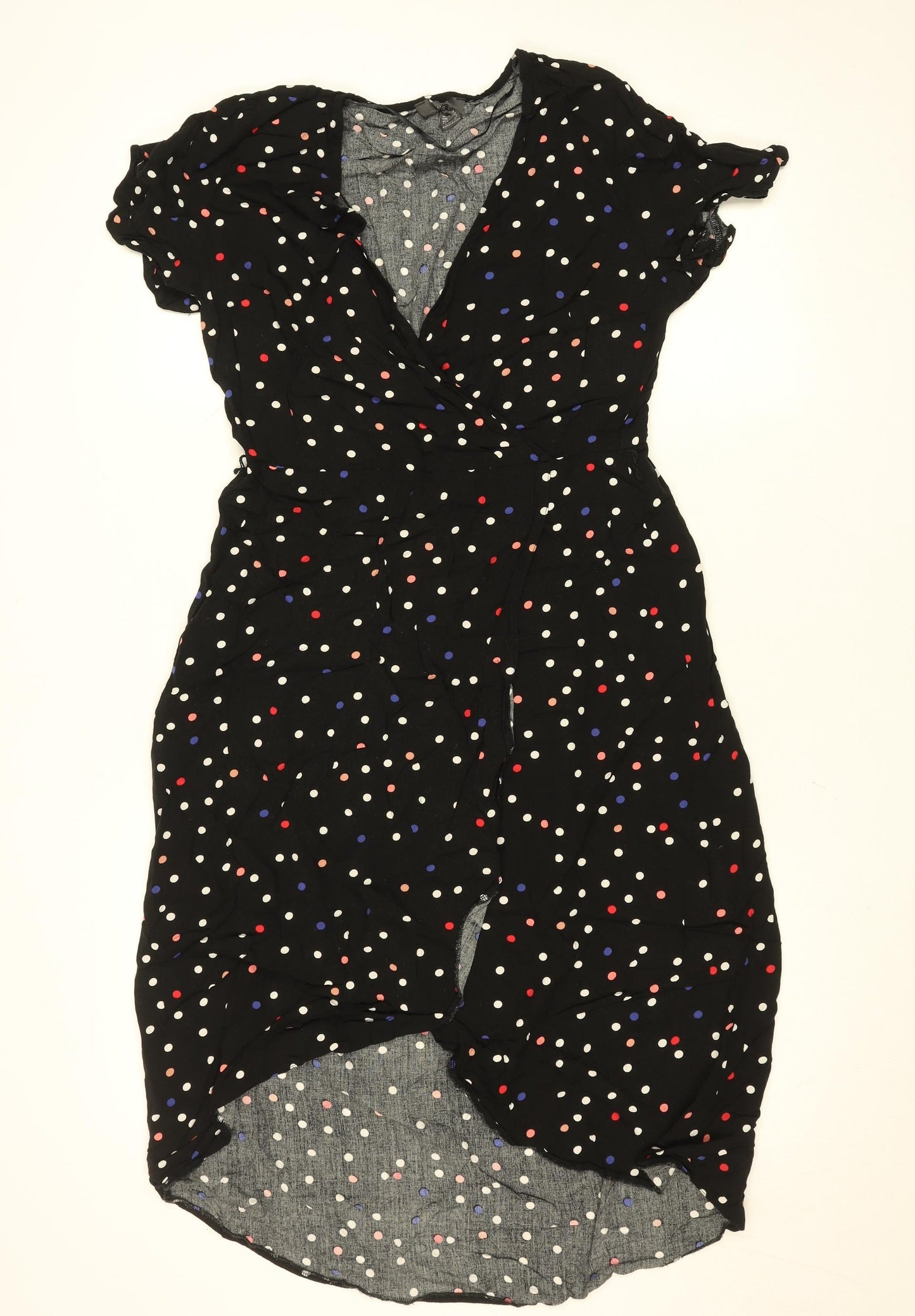 Primark Women’s Black Polka Dot Fit & Flare Dress Size 12