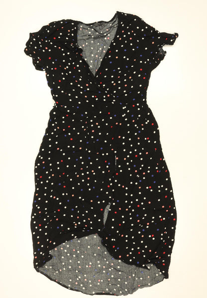 Primark Women’s Black Polka Dot Fit & Flare Dress Size 12