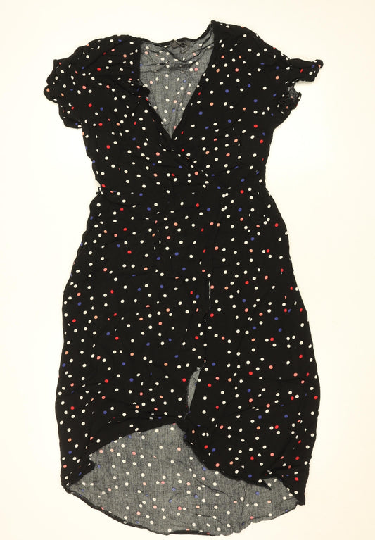 Primark Women’s Black Polka Dot Fit & Flare Dress Size 12