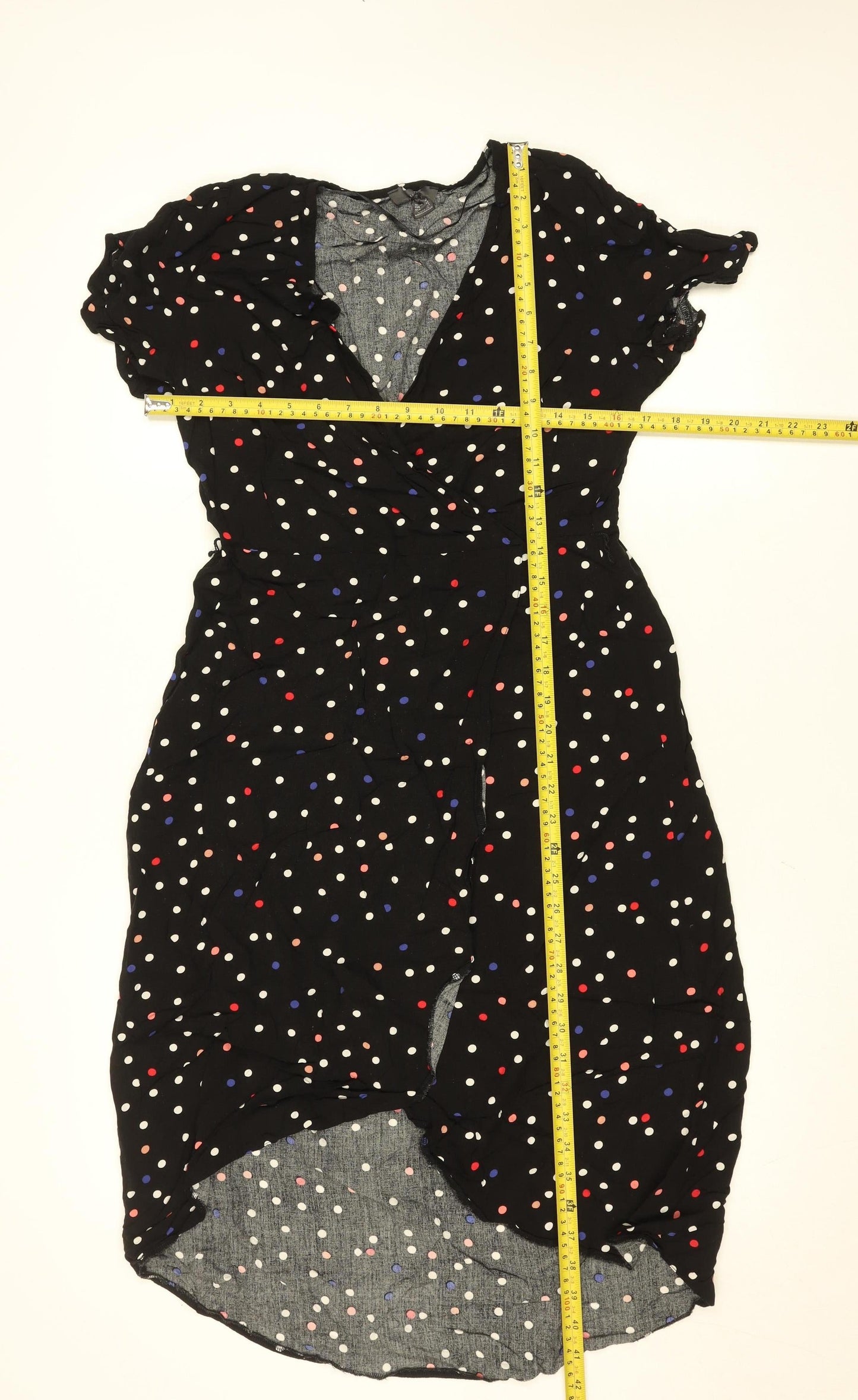 Primark Women’s Black Polka Dot Fit & Flare Dress Size 12