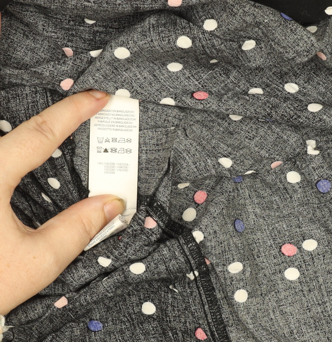 Primark Women’s Black Polka Dot Fit & Flare Dress Size 12