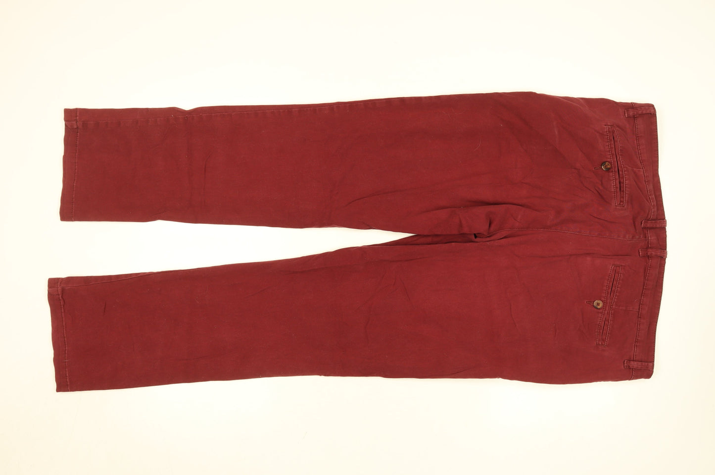 Livergy Men's Burgundy Chino Trousers Size 34 Regular Cotton Blend