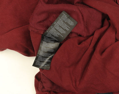 Livergy Men's Burgundy Chino Trousers Size 34 Regular Cotton Blend