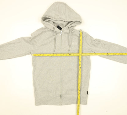 Mens UK Size S STATUS Grey Full Zip Hoodie