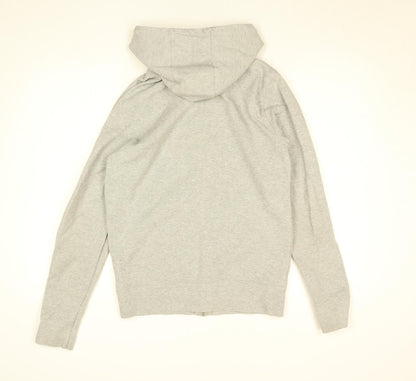 Mens UK Size S STATUS Grey Full Zip Hoodie