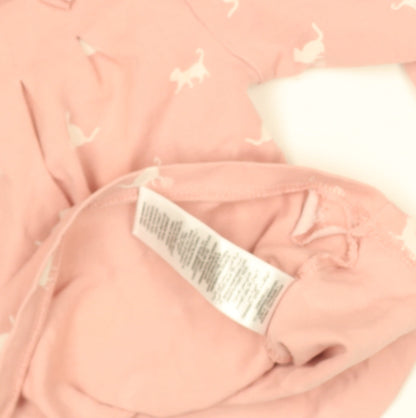 Jasper Conran Girls Pink A-Line Animal Print Dress 3-6 Months Cotton