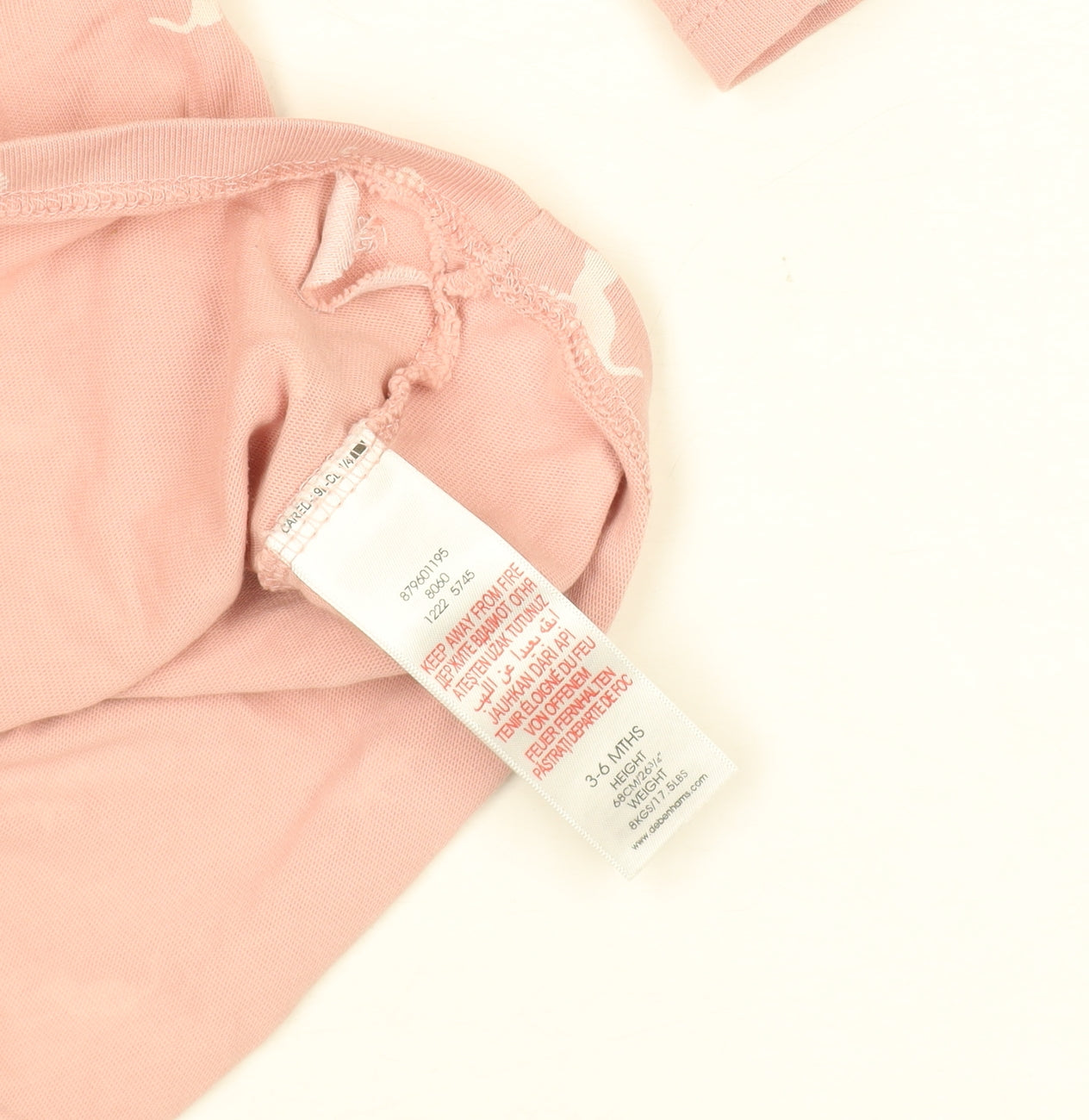 Jasper Conran Girls Pink A-Line Animal Print Dress 3-6 Months Cotton