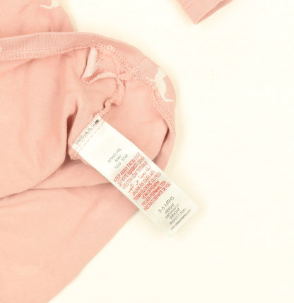 Jasper Conran Girls Pink A-Line Animal Print Dress 3-6 Months Cotton