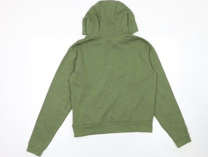 Elle Girls Green Pullover Hoodie 14-15 Years Hooded Graphic Logo Sweatshirt