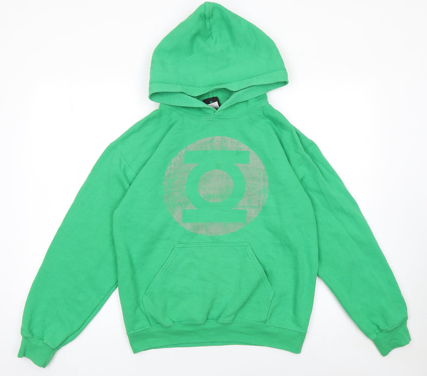 Womens UK Size S Green Lantern Green Pullover Hoodie