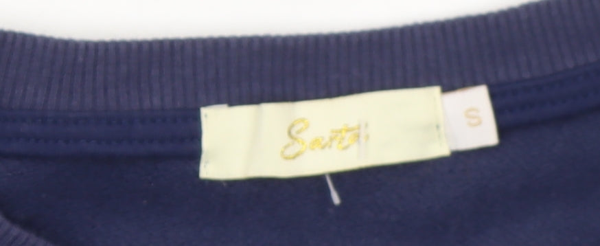 Womens UK Size S Sarti Blue Pullover Sweatshirt