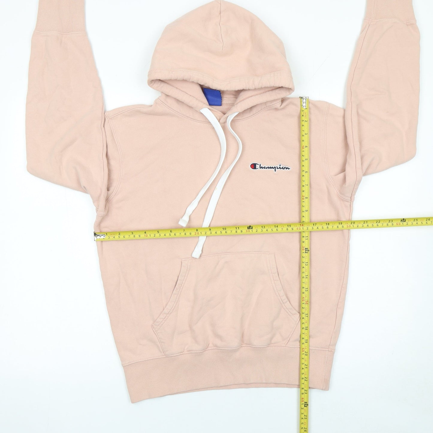 Champion Womens Beige Hoodie Medium 100% Cotton Pullover