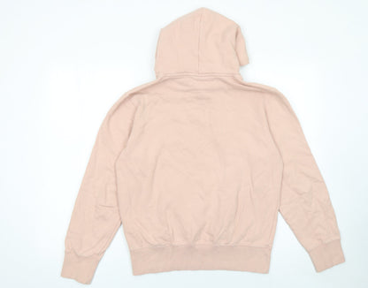 Champion Womens Beige Hoodie Medium 100% Cotton Pullover