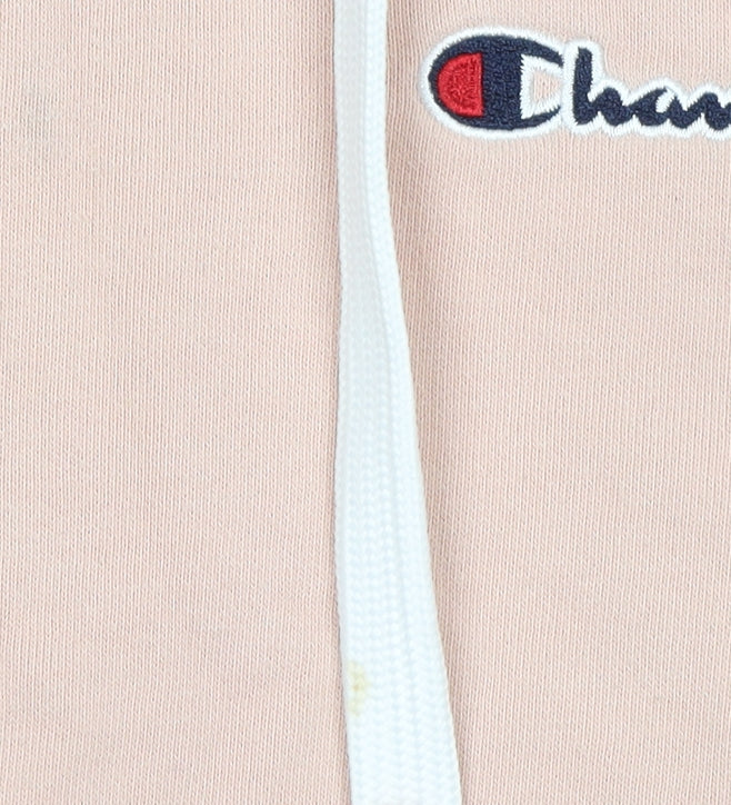 Champion Womens Beige Hoodie Medium 100% Cotton Pullover