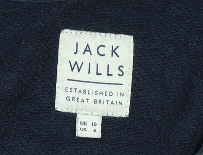 Womens UK Size 10 Jack Wills Blue Full Zip Hoodie