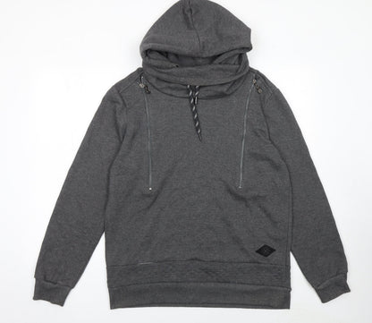 Mens UK Size L Shades of Black Grey Pullover Hoodie