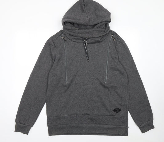 Mens UK Size L Shades of Black Grey Pullover Hoodie