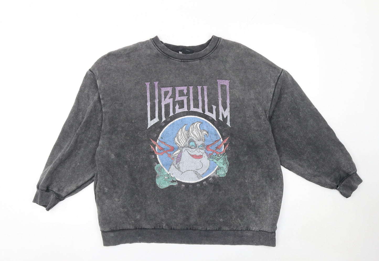 Womens UK Size S Bershka Grey Pullover Sweatshirt