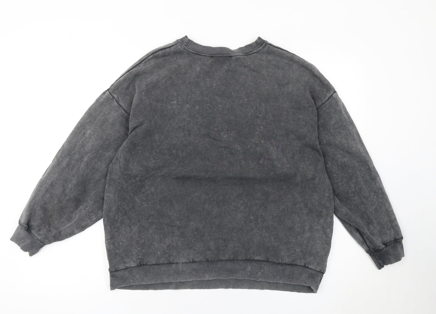 Womens UK Size S Bershka Grey Pullover Sweatshirt
